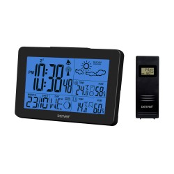 Denver Weerstation met alarmfunctie - Binnen- en Buitenshuis - Luchtvochtigheid meter - WS530 - Zwart